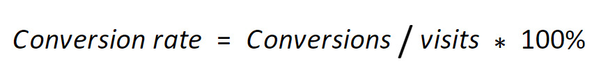 Formula to calculate your conversion rate