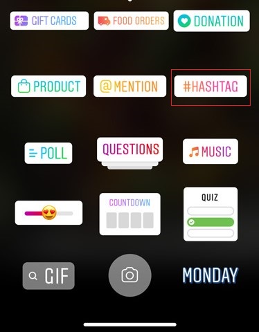 Use hashtags in your Instagram Stories. Source: Instagram