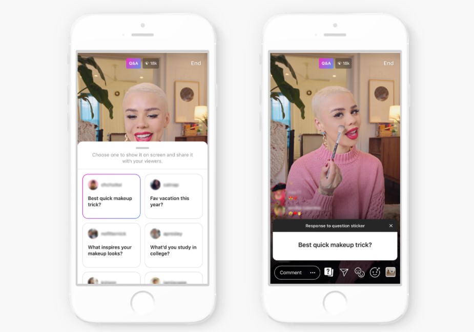 Instagram Live feature for small businesses helps strengthen your community. Source: Instagram