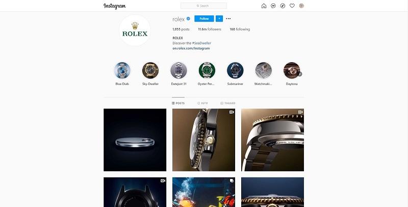 Hashtag with official Rolex page provides lots of great pictures