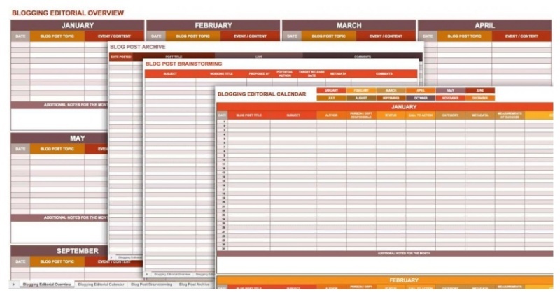 Keep your blog relevant and on-schedule with a blogging calendar template.