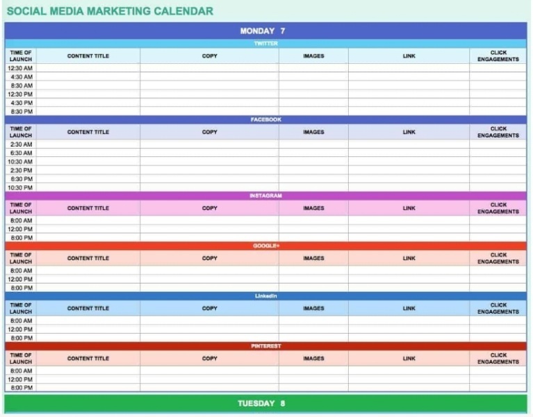 Social media marketing is made easier with a proper content calendar.