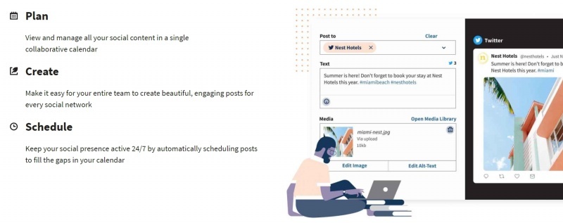 Hootsuite is trusted by major companies to schedule posts and keep track of content.
