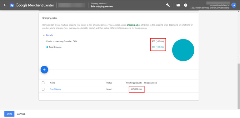 If you set your shipping rate properly, the match will be 100% like this - Fix common google merchant center errors