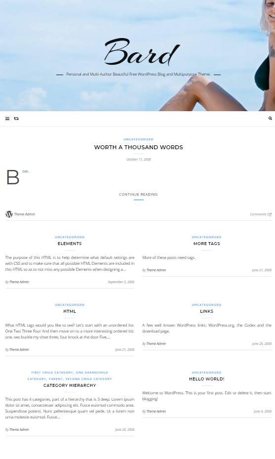 A nice free WordPress theme that allows more than one author