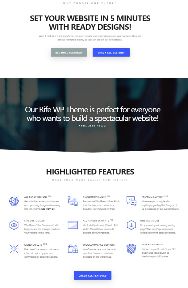 Rife - Free WordPress theme