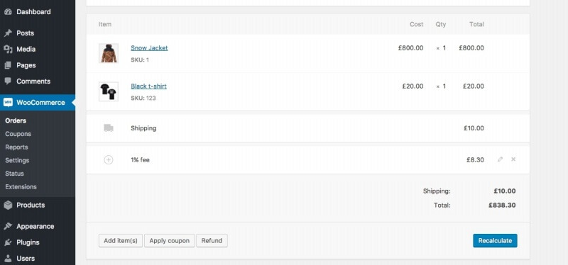 An example of the WooCommerce dashboard within WordPress. It’s not too difficult to manage.