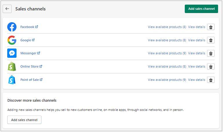 You can expand your business with several other sales channels Shopify offers