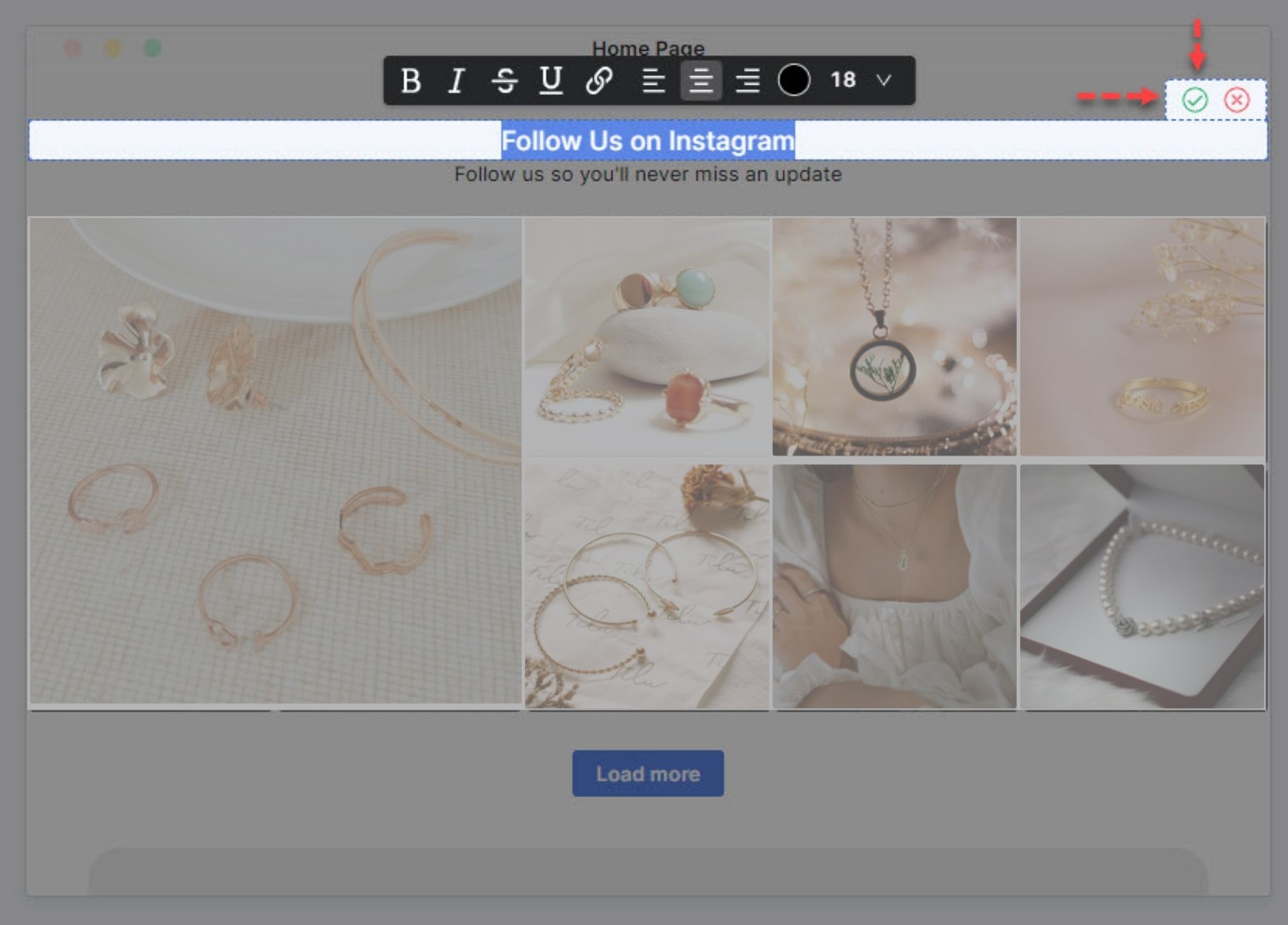 You can customize the content right on the preview screen (For Desktop and Mobile) - Socialwidget V2.1