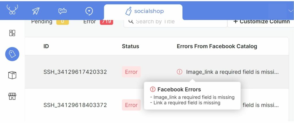 Add at least one image for each item of your product feed