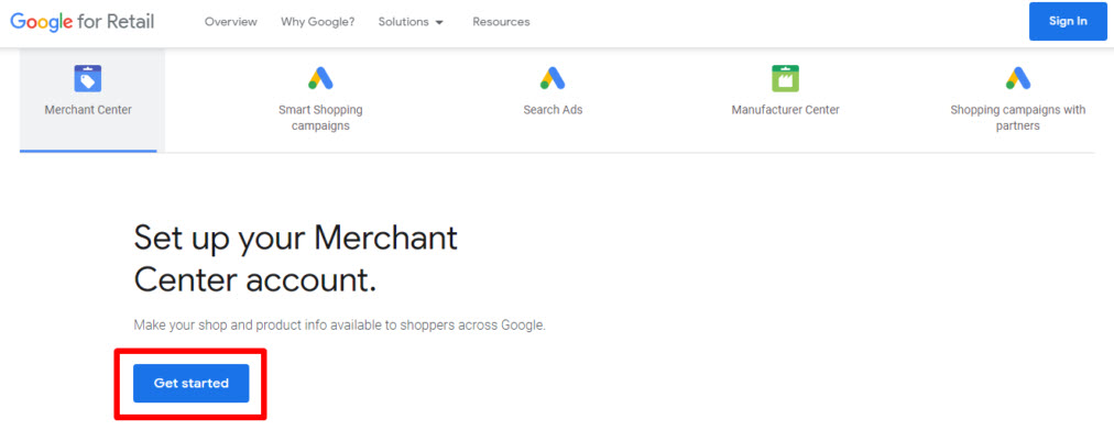 Get started with Google Merchant Center easily