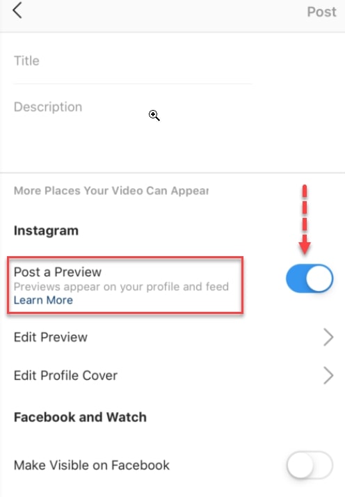 Post a preview of your IGTV video to drive views