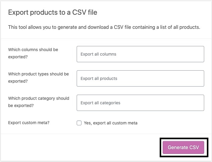 Set up exporting conditions to make sure no information is missing