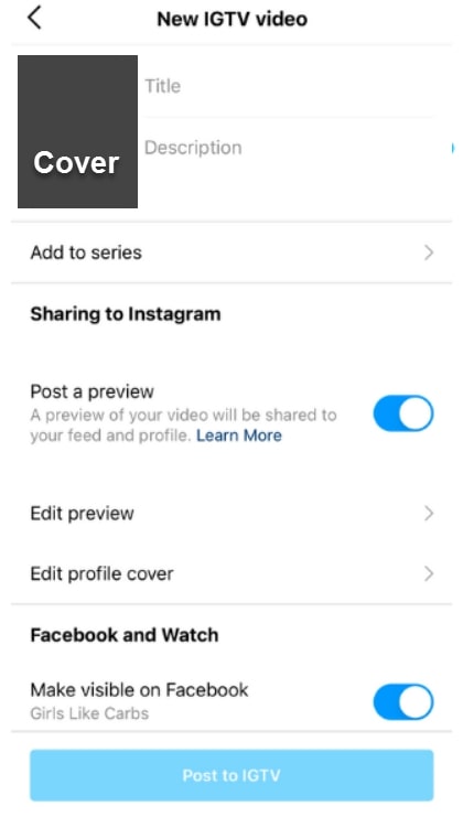 Share your video on IGTV easily