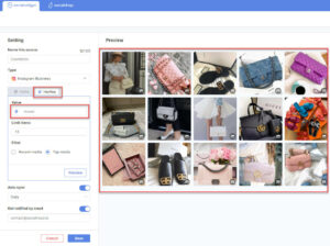 Socialwidget enables you to import media through your brand’s hashtags easily