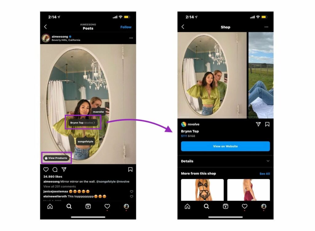 Creators can tag branded items directly to create shoppable posts