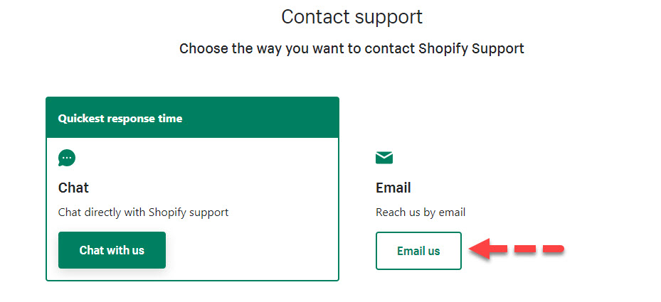 Shopify chat support