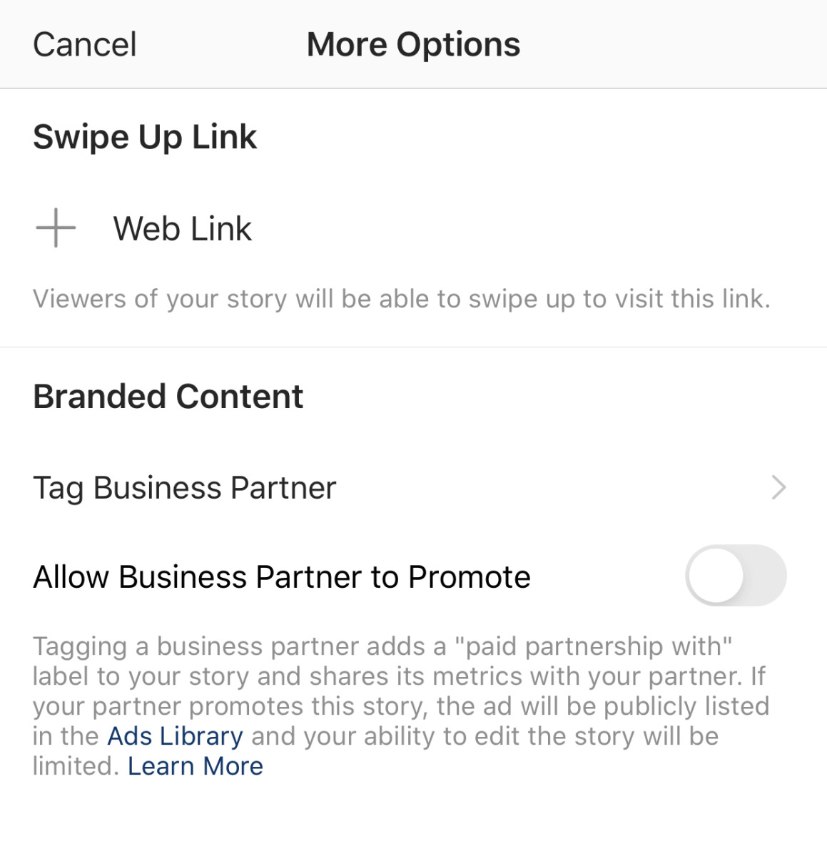 After you fill up the web link section, don't forget to tap done to save it
