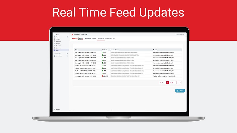 Update your products in real-time. Source: Shopify