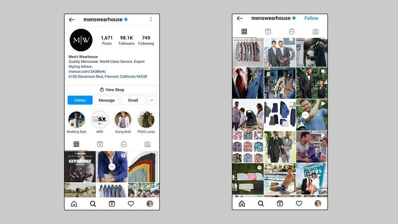 Instagram style of menswearhouse 