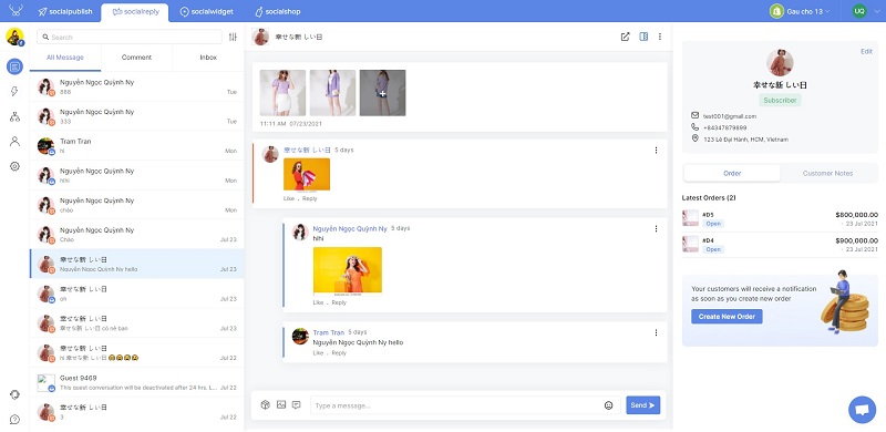 Socialreply allows you to manage all Messenger conversations in one place