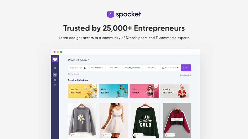 Spocket is another great Shopify dropshipping app. Source: Shopify