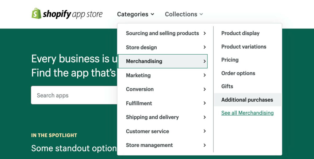 Easily find solutions by categories or by collections