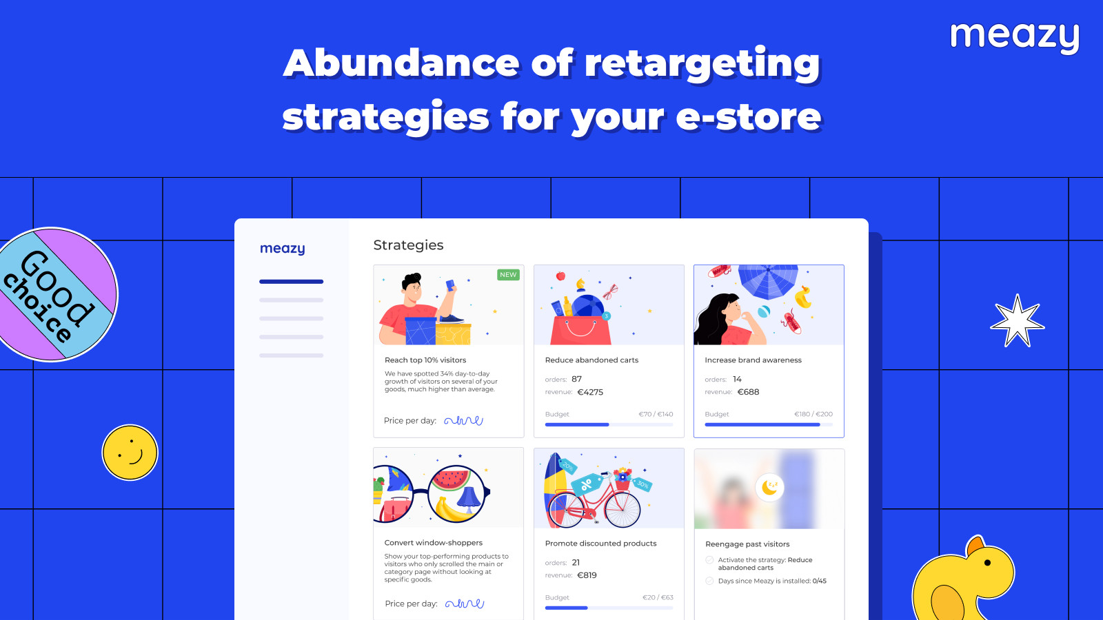 Automated Retargeting Ads examines your store's insights first then suggest you suitable retargeting campaigns