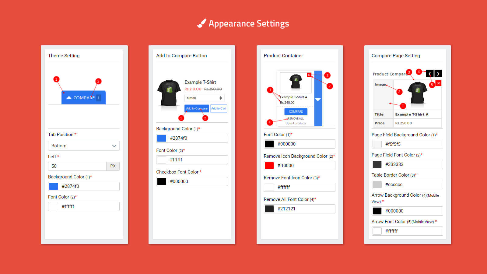Product Compare is one of the best Shopify product compare apps regarding customizability