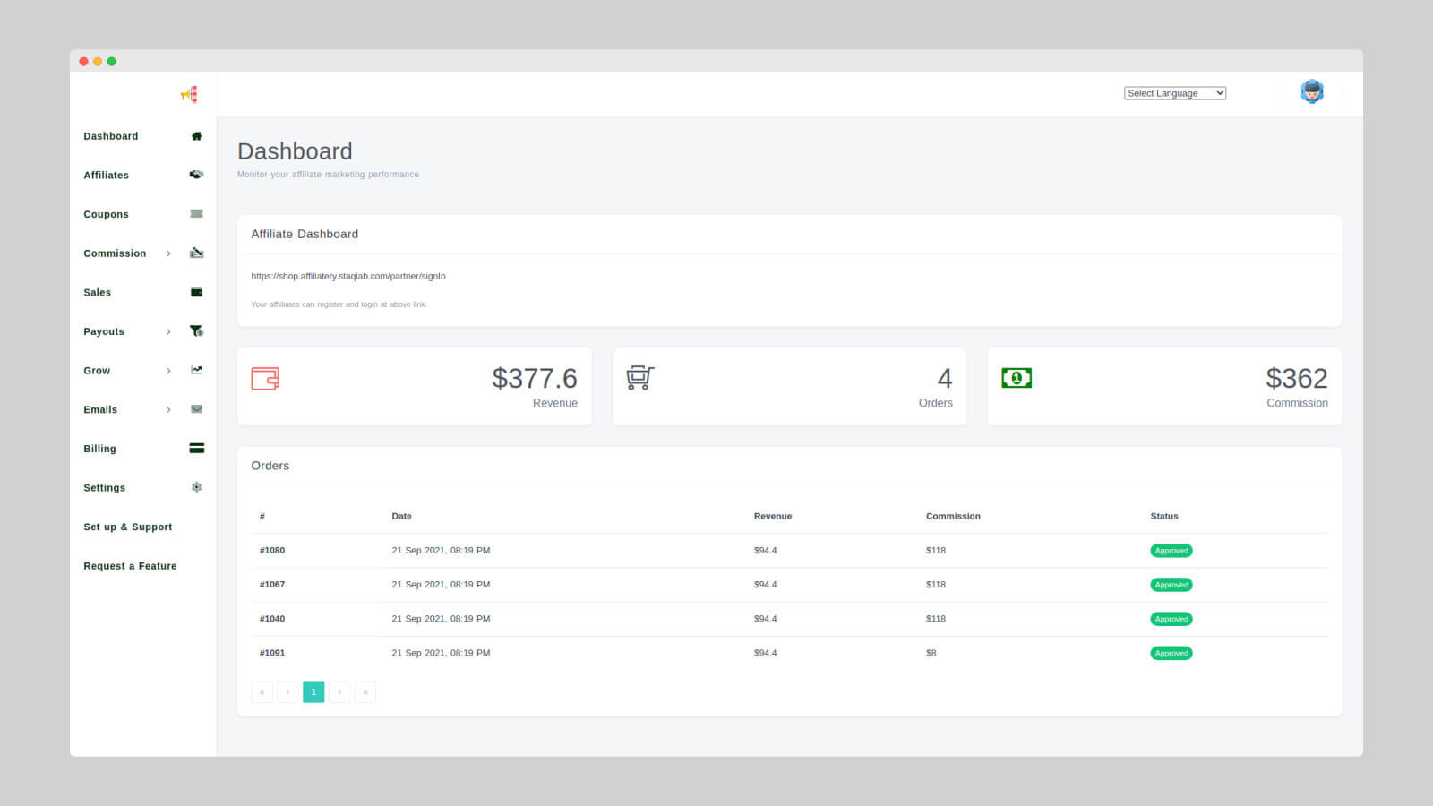 Rational pricing, a simple and tractable dashboard is what makes this one of your best Shopify affiliate apps ever