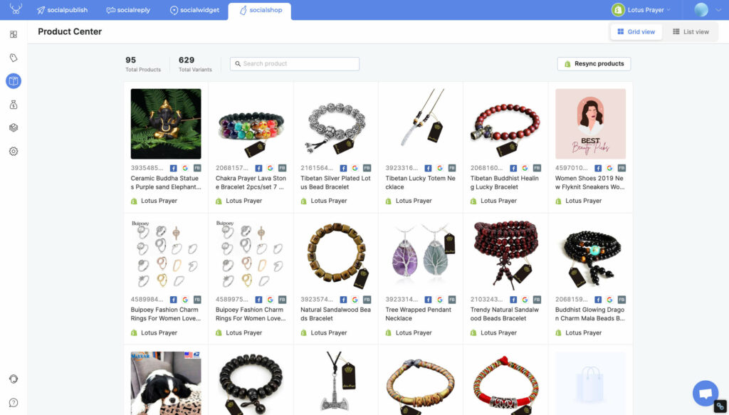 Socialshop is the among the top free Shopify apps for multichannel sellers