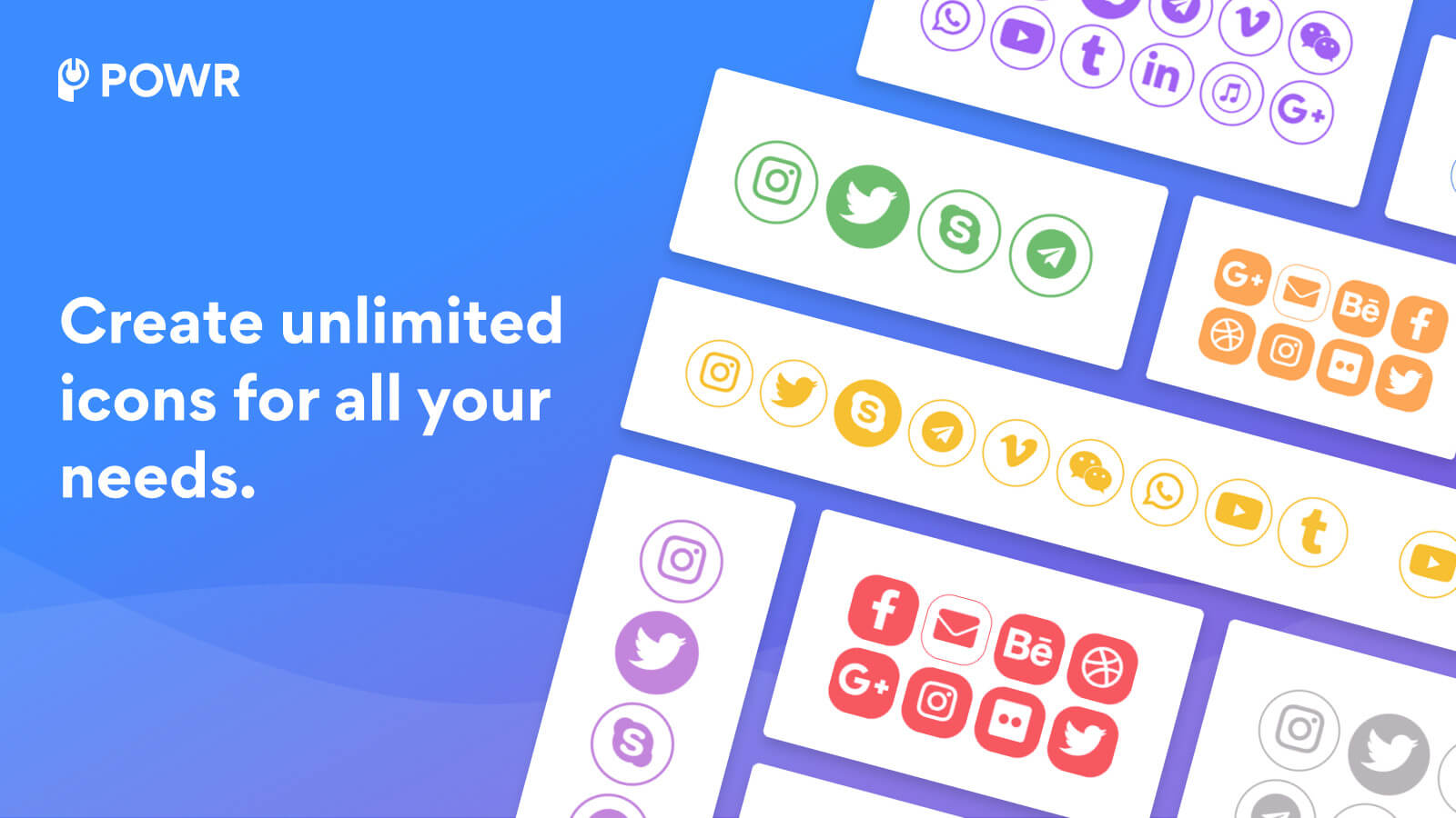 Increase your social followers simply by adding beautiful social media buttons on your site to direct your website vistors