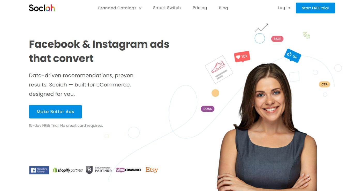 Make your Instagram and Facebook ads outstanding with infinite design options for you to play around with