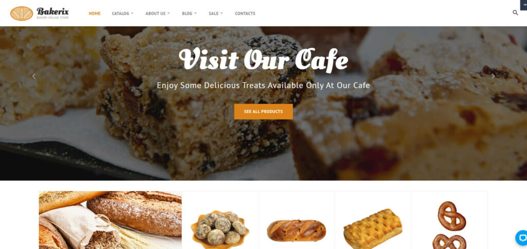Bakery is definitely one of the best Shopify restaurant themes