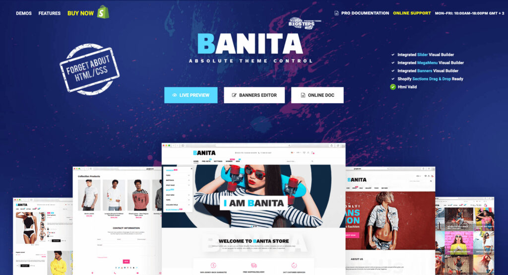 Batina gives you absolute control for your Shopify storefront
