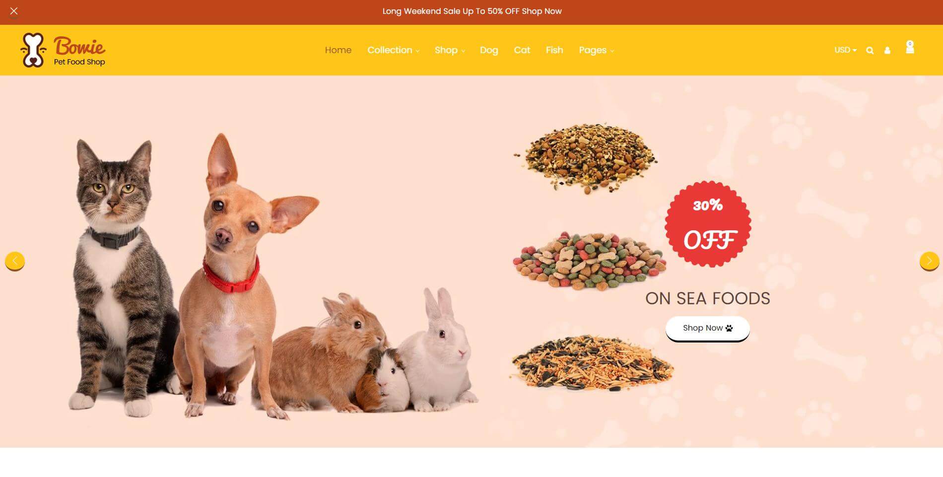 An incredibly well-designed Shopify pet store theme that tick all the boxes!