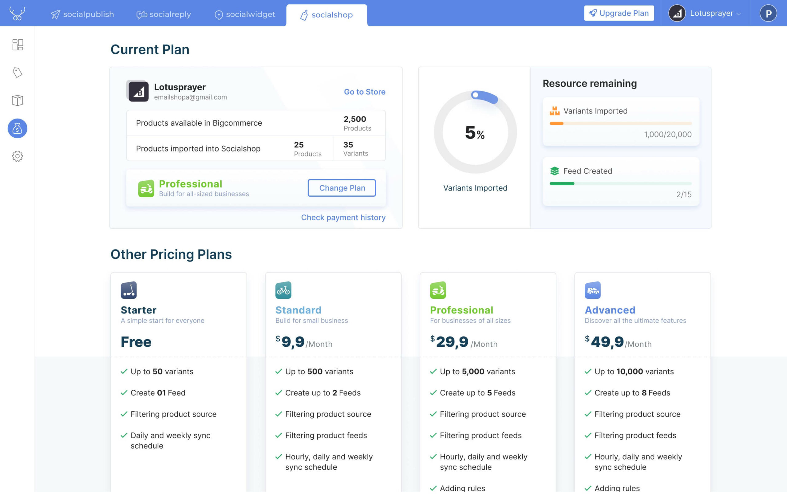 Take a look at our pricing plans put side-by-side