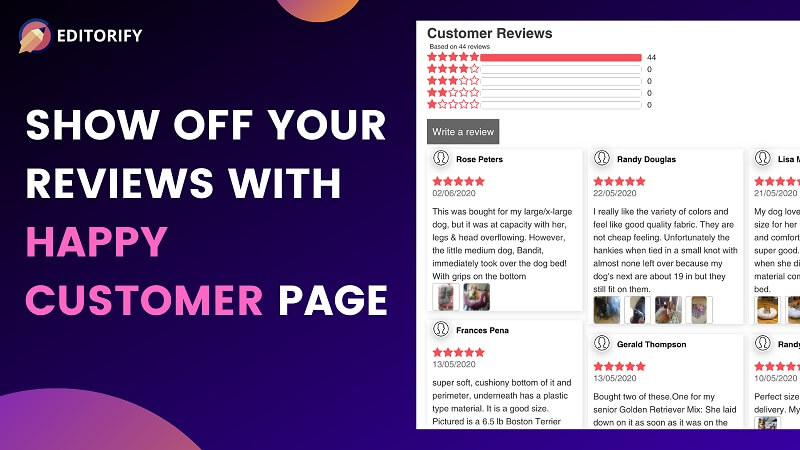 Editorify will make a great solution to bring the best Shopify product reviews for your online store