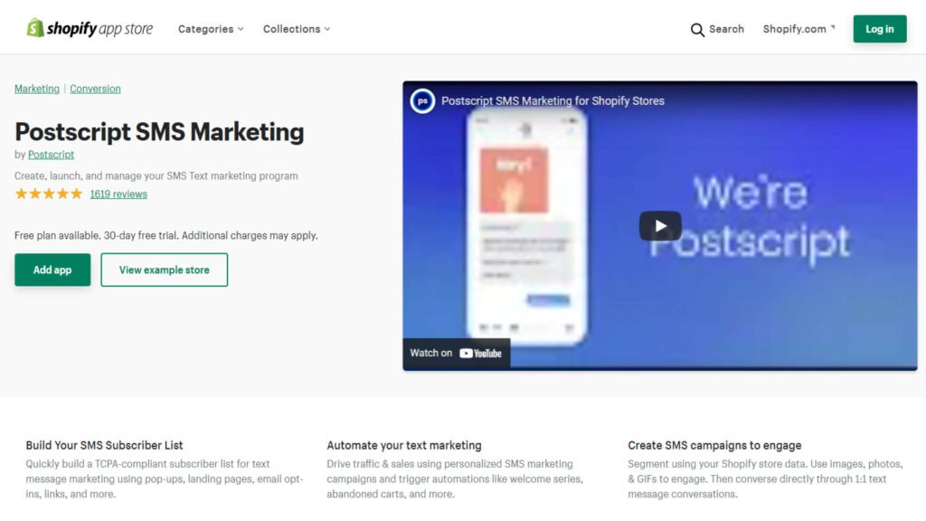 Postscript is one of the best Shopify SMS Marketing to boost sales