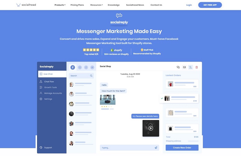 Socialreply is among the apps to bring top Shopify live chat experience for eCommerce