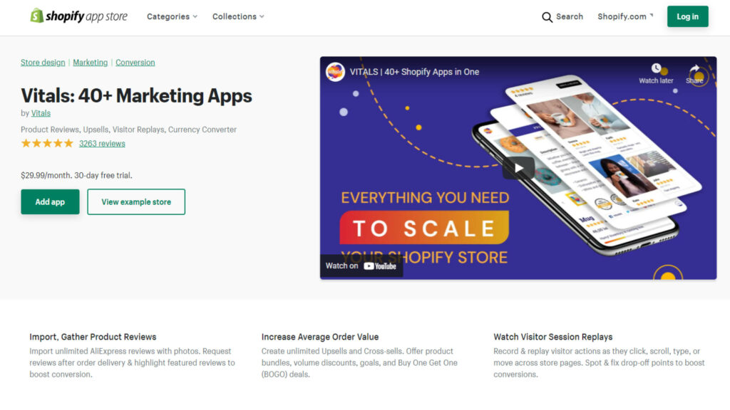 This is one of the Shopify apps to boost sales effectively by Vital