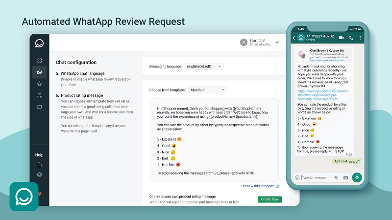 This app will help online merchants get top Shopify product reviews via WhatsApp