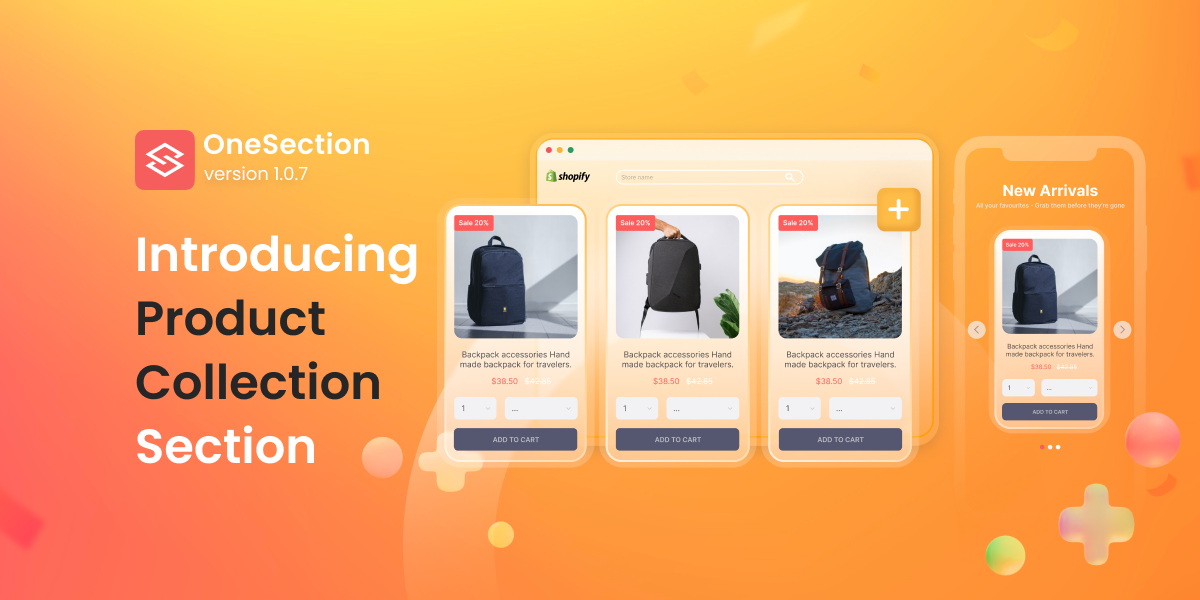 OneSection V1.0.7: Increase Conversion With Product Collection Section